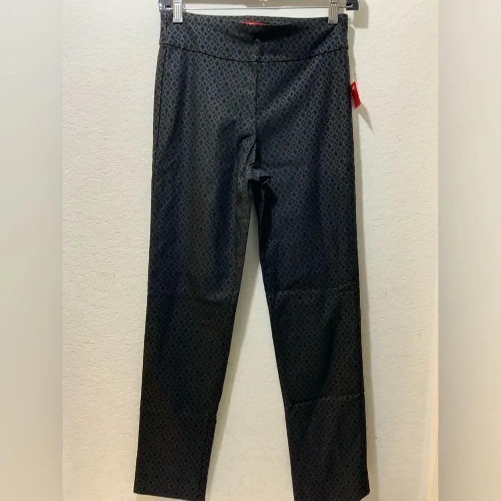 Krazy Larry Pull On Pants Stretch Straight Leg Inseam 27.5 “Size 2 P1